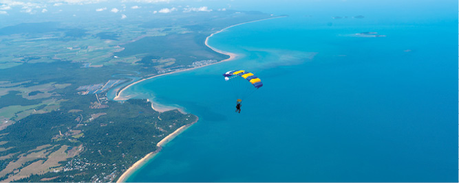 Skydive above Mission Beach